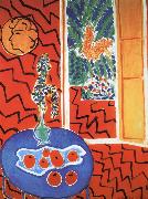 Henri Matisse Red background blue table painting